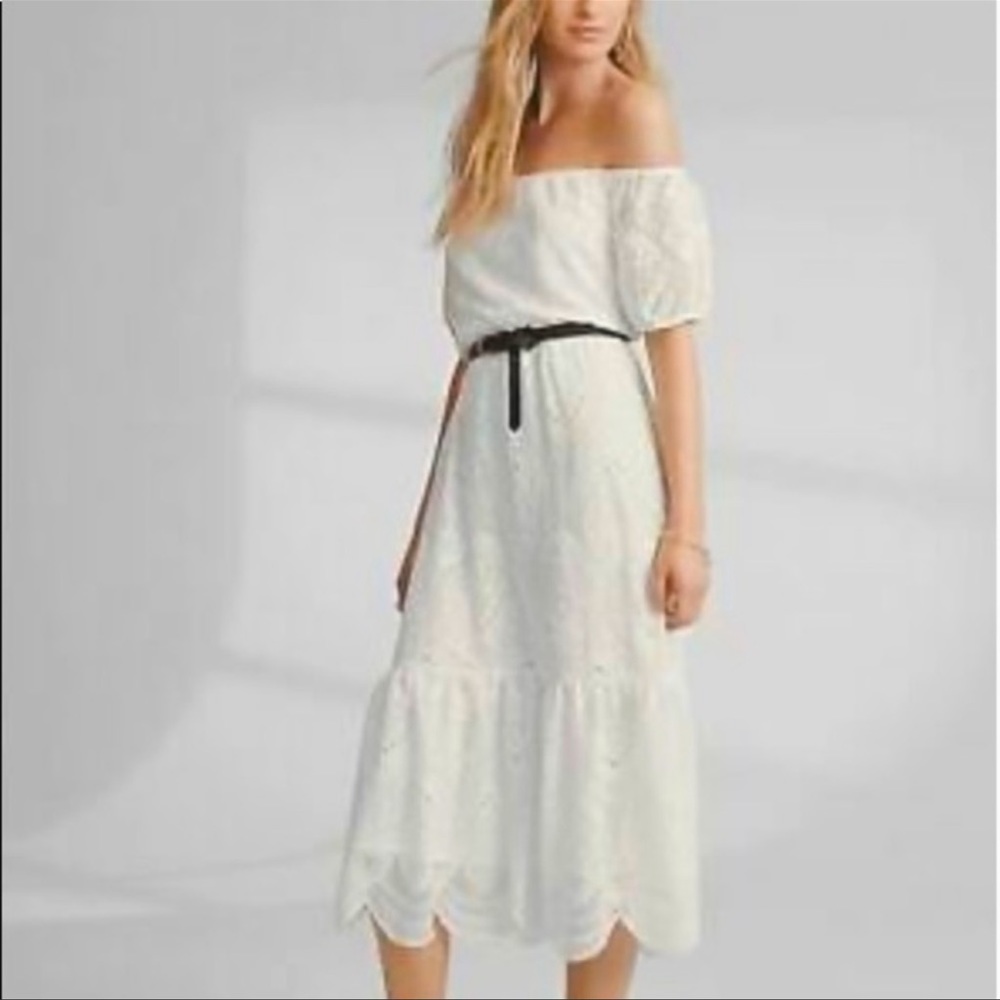 NWT Express off shoulder eyelet dress